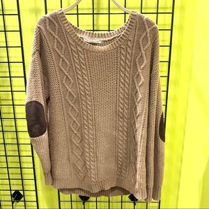 Urban Outfitters tan sweater w/ elbow pads